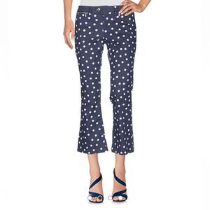 Liu•Jo Milano Women Cropped Boot-cut Polka-dot Jeans Size 31